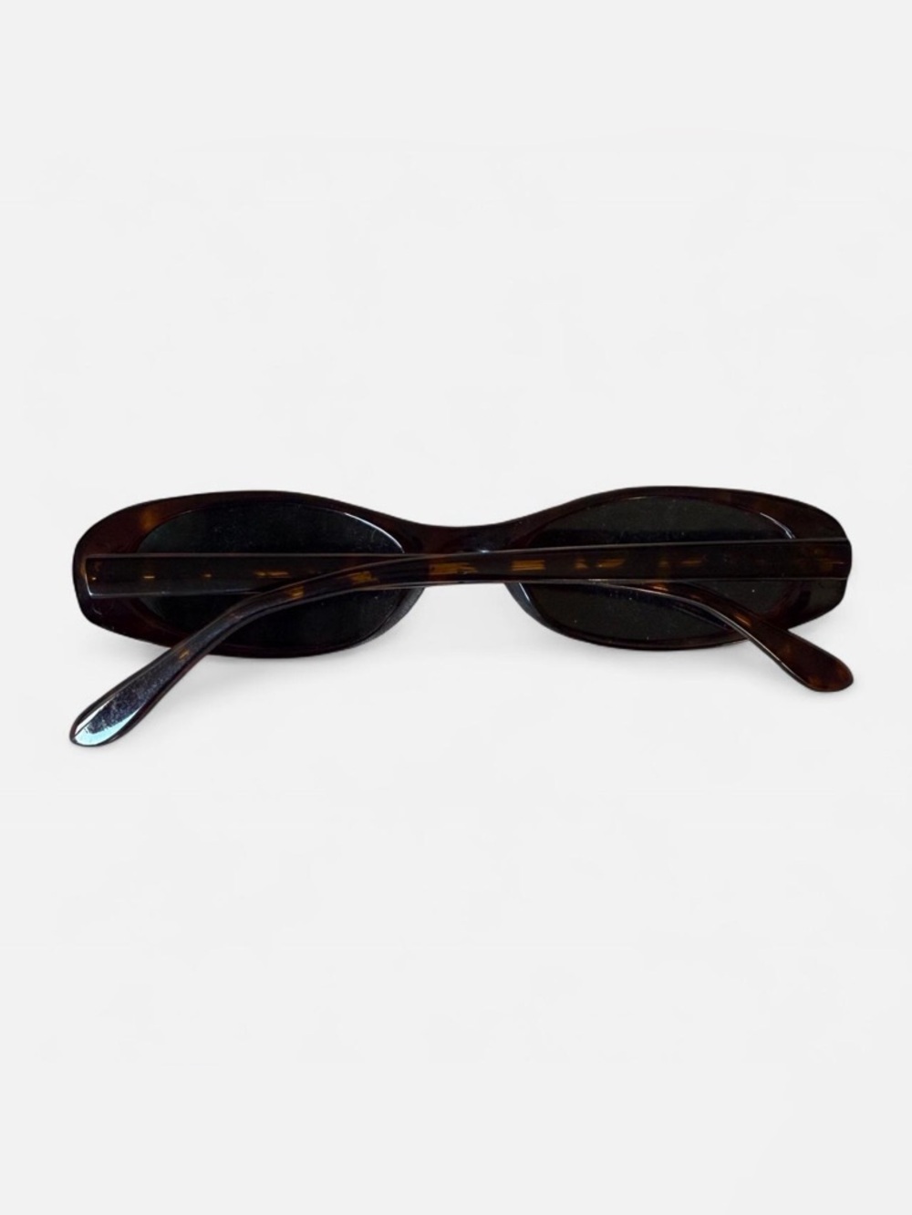 Vintage ‘90s deadstock thin oval tortoiseshell sunglasses - Picture 3 of 6